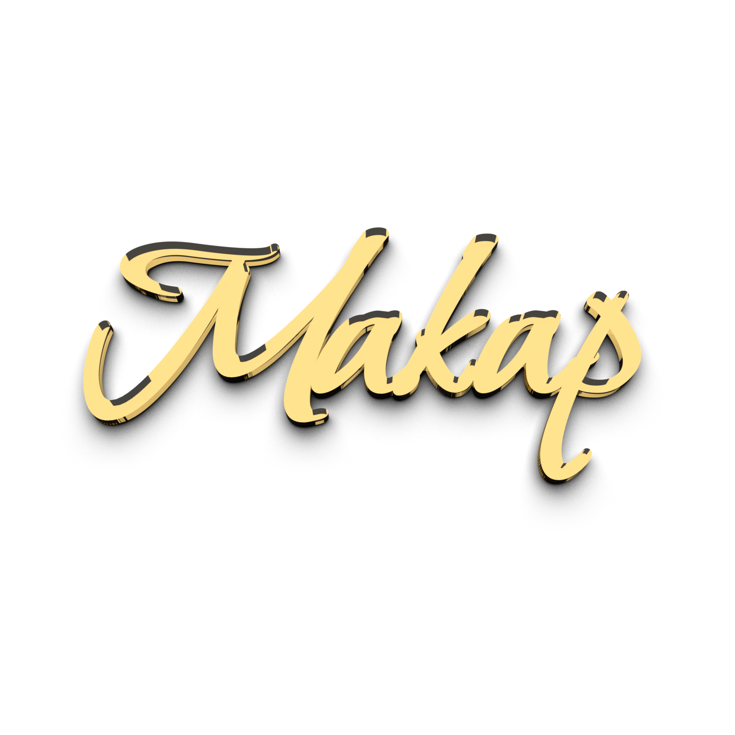 Именной топпер на торт Макар из зеркального акрила