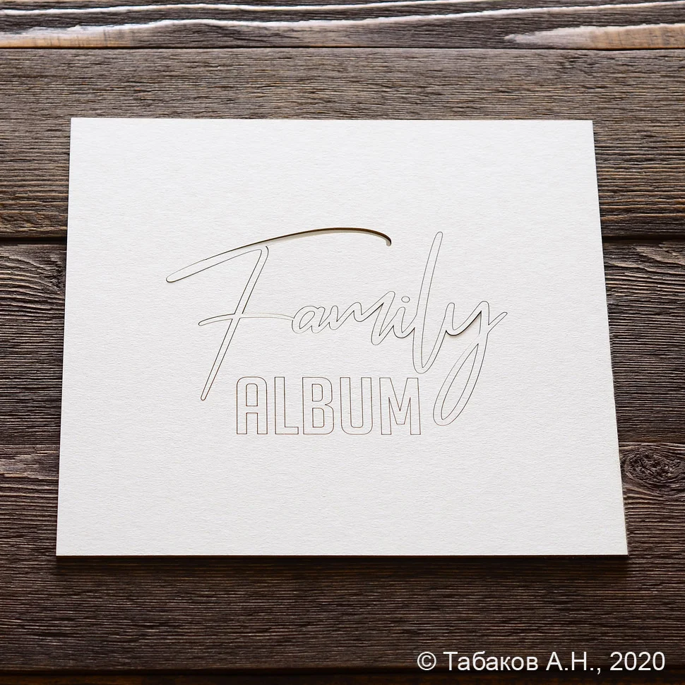 Заготовка для тиснения "Family ALBUM"