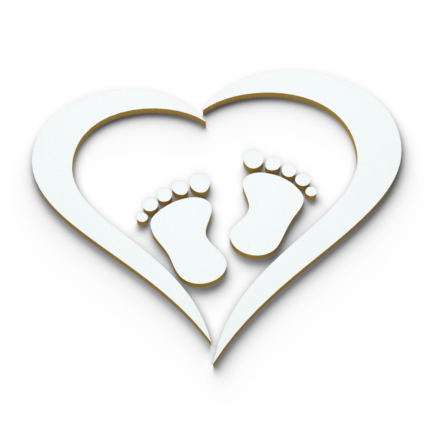 Заготовка для тиснения Сердце с пяточками